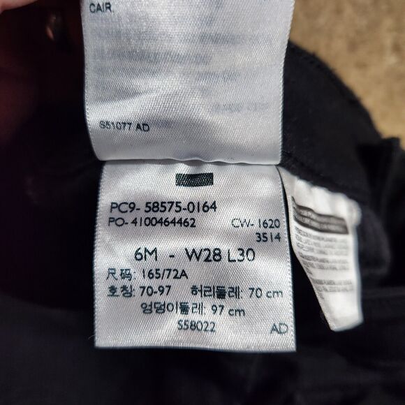 Levis Jeans Womens 6M Black Denim Mid Rise Skinny Grunge Dark Wash 90s Biker - Picture 4 of 12